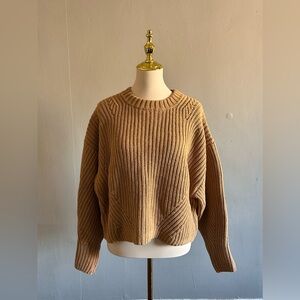 H&M Cozy Heavyweight Camel Knit Sweater | Size: L